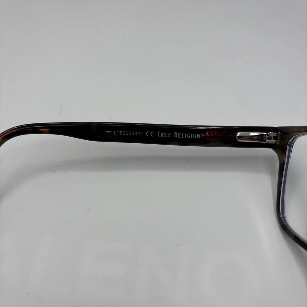 True Religion Duke NAV Eyeglasses 57-17-145mm Navy Tortoise Frame #332